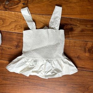 Faux Leather Ruffle Top